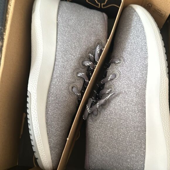 Allbirds | Womens Wool Runner-Up Mizzle Light Gray High Top Lace Up Sneakers 10 - Picture 5 of 6